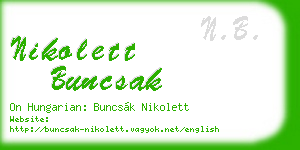 nikolett buncsak business card